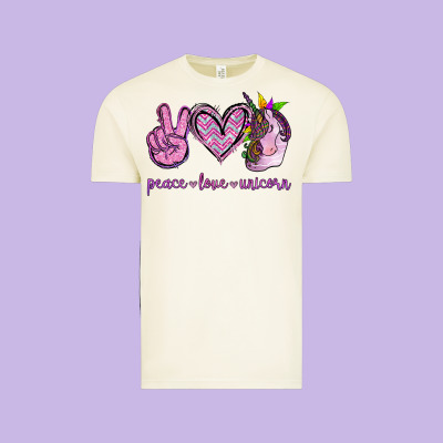 Peace Love Unicorn Vintage Tee Designed By Jasminsmagicworld