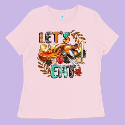 Lets Eat Ladies Tee Designed By Cowgirlartshop