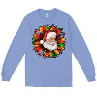 Santa Claus With Sunflower Christmas Bbs Long Sleeve Tee | Teevron