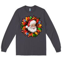 Smoke santa claus with sunflower christmas bbs Long Sleeve Tee - BundleAndBundleShop