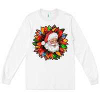 White santa claus with sunflower christmas bbs Long Sleeve Tee - BundleAndBundleShop