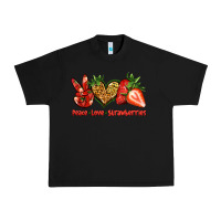Black peace love strawberries Urban Heavy Tee - Jasminsmagicworld