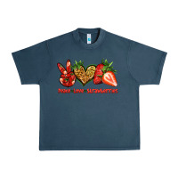 Midnight Navy peace love strawberries Urban Heavy Tee - Jasminsmagicworld