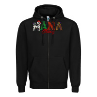 Black nana claus Zipper Hoodie - BarkalooDesign