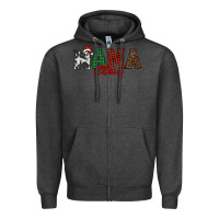 Charcoal Heather nana claus Zipper Hoodie - BarkalooDesign