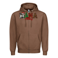 Chestnut nana claus Zipper Hoodie - BarkalooDesign