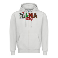 Dove Grey nana claus Zipper Hoodie - BarkalooDesign