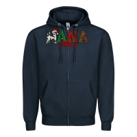Navy nana claus Zipper Hoodie - BarkalooDesign