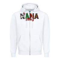 White nana claus Zipper Hoodie - BarkalooDesign