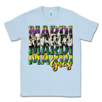 Dusty Blue cowhide mardi gras Classic Tee - CowGirlArtShop