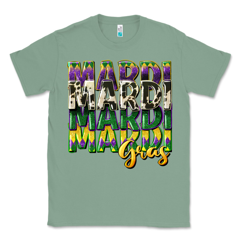Cowhide Mardi Gras Classic Tee by CowGirlArtShop | Teevron