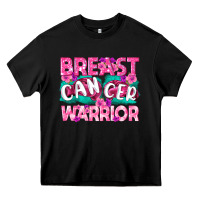 Black Breast Cancer Warrior Heavy Core Tee - texasbilliewilder
