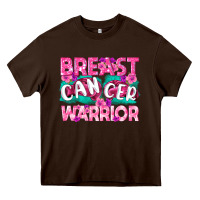 Chocolate Brown Breast Cancer Warrior Heavy Core Tee - texasbilliewilder