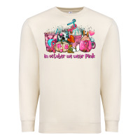 Sandshell western cancer  in october we wear pink coffee cups with ribbons Premium Sweatshirt - AdoDesignShop