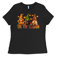 Black tis the season gnomes Ladies Tee - CowGirlArtShop