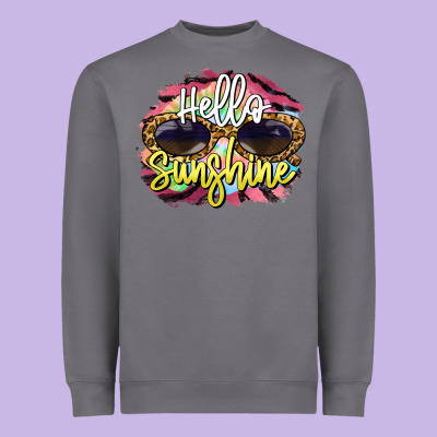 Hello Sunshine Heavyweight Sweatshirt Designed By Barkaloodesign