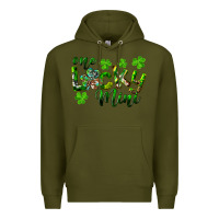 Army Green St. Patrick's Day One Lucky Mini Premium Hoodie - RanaPortraitStore