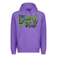Purple St. Patrick's Day One Lucky Mini Premium Hoodie - RanaPortraitStore