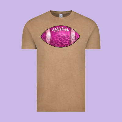 American Football Pink Vintage Tee Designed By Cowcowdesign