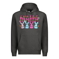 Charcoal Heather easter day mama Premium Hoodie - CowhideDigitalArt
