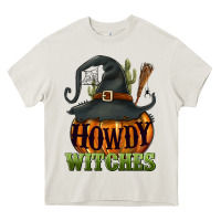 Cream Howdy witches Heavy Core Tee - NancyCooperArtShop