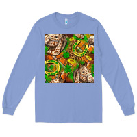 Colony Blue St. Patrick's Day Horse With Horseshoes Seamless Long Sleeve Tee - FaDigitalArtStudio