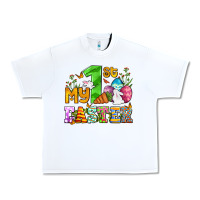 White Easter Day My first Easter with eggs and rabbits Urban Heavy Tee - OliviaCreatesArt