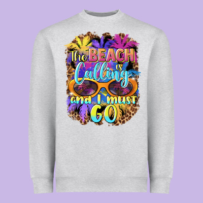 The Beach Is Calling And I Must Go Heavyweight Sweatshirt Designed By Barkaloodesign