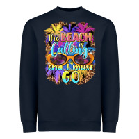 Navy the beach is calling and i must go Heavyweight Sweatshirt - BarkalooDesign