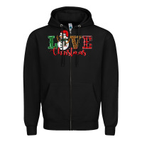 Black love christmas snowman Zipper Hoodie - BarkalooDesign