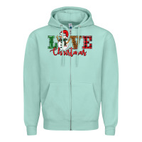 Seafoam love christmas snowman Zipper Hoodie - BarkalooDesign