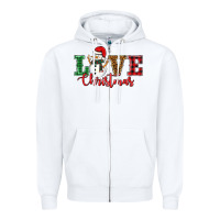 White love christmas snowman Zipper Hoodie - BarkalooDesign