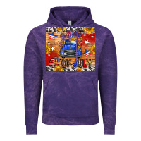 Cloud Purple Fourth Of July Truck Vintage Hoodie - FaDigitalArtStudio