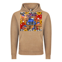 Vintage Coffee Fourth Of July Truck Vintage Hoodie - FaDigitalArtStudio