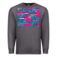 Charcoal Heather usa flag Premium Sweatshirt - AdoDesignShop