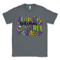 Charcoal Heather bead up bitches its mardi gras Classic Tee - CowGirlArtShop