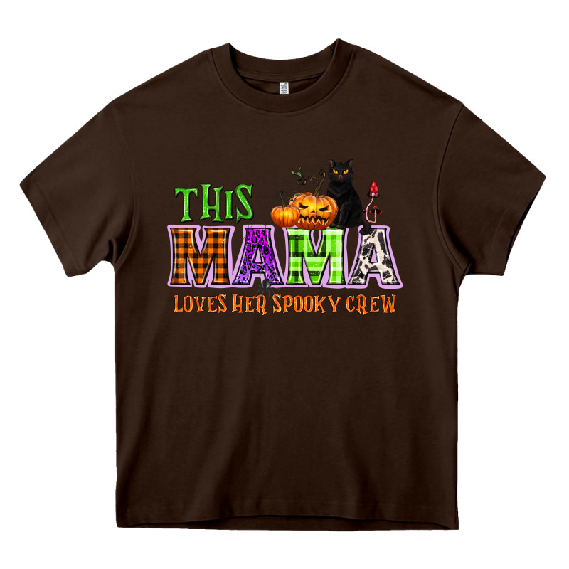 This Mama Loves Her Spooky Crew Heavy Core Tee by NancyCooperArtShop | Teevron