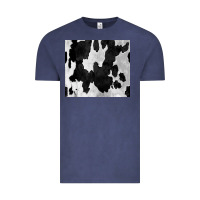 Vintage Denim Black White Cowhide Tumbler Vintage Tee - CowCowDesign