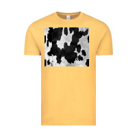 Vintage Mustard Black White Cowhide Tumbler Vintage Tee - CowCowDesign