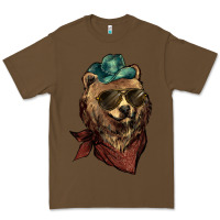 Cacao Bear cowboy bandana glasses Premium Tee - HowdyJamesFarm