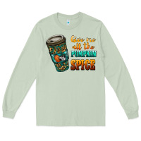 Matcha watercolor give me all the pumpkin spice Long Sleeve Tee - RanaPortraitStore