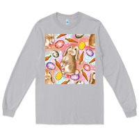 Moon Dust Happy Easter Bunny Seamless Pattern Long Sleeve Tee - BundleAndBundleShop