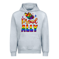 Heather Grey proud ally Urban Hoodie - JahusDesignShop