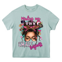 Arona minding my own small business messy bun Heavy Core Tee - texasbilliewilder