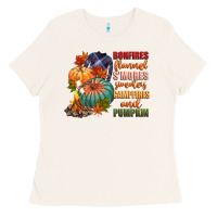 Bone bonfires flannels smores campfires and pu Ladies Tee - CowGirlArtShop