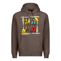 Coffee softball mama Premium Hoodie - CowhideDigitalArt