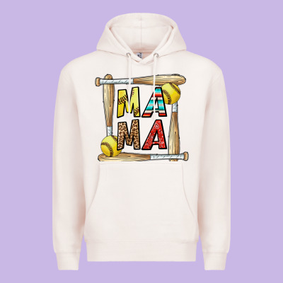 Softball Mama Premium Hoodie Designed By Cowhidedigitalart