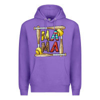 Purple softball mama Premium Hoodie - CowhideDigitalArt