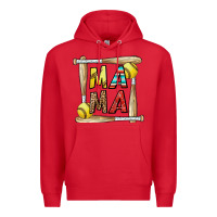 Red softball mama Premium Hoodie - CowhideDigitalArt