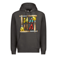 Smoke softball mama Premium Hoodie - CowhideDigitalArt